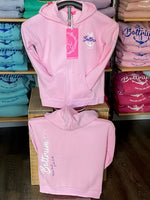 Neu Kinder Hoodie Jacke"in Rosa mit Blau"