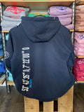 Baltrum Herren Hoodie-Jacke "Navy mit Hellblau und weiß"