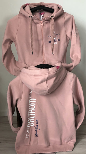 Baltrum Damen Hoodie-Jacke "Pearl mit weiß"